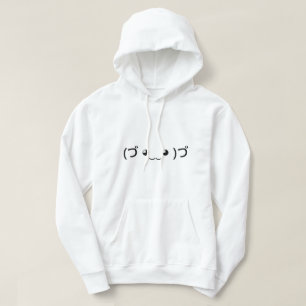 Hugging Emoticon (づ ◕‿‿◕ )づ Japanese Kaomoji Hoodie