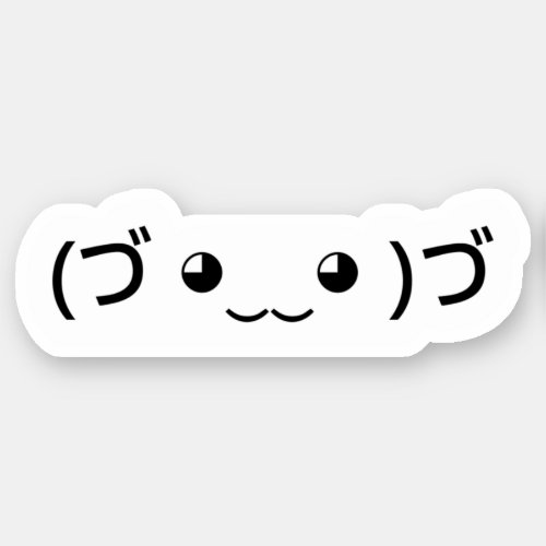 Hugging Emoticon ã ââââ ã Japanese Kaomoji Stick Sticker