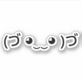 Cat With Paws Emoticon ฅ^•ﻌ•^ฅ Japanese Kaomoji Sticker | Zazzle