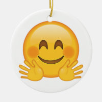 Hugging Face - Emoji Ceramic Ornament