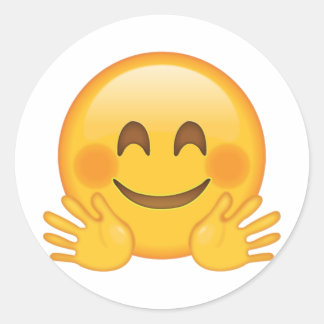 Hugging Face - Emoji Classic Round Sticker