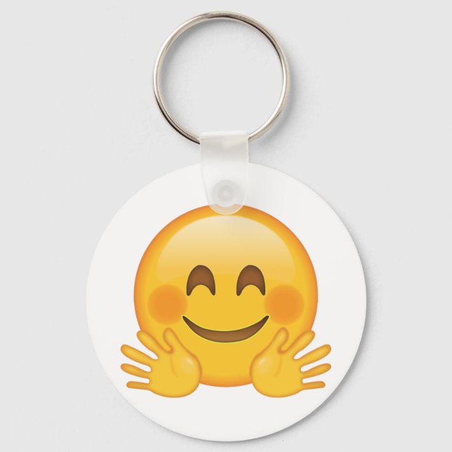 Hugging Face - Emoji Keychain (Front)