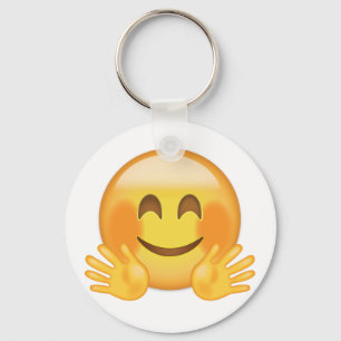 Hugging Face Emoji Keychain