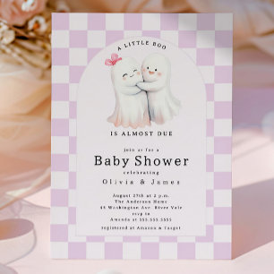 Hugging Ghost Couple Baby Shower Invitation
