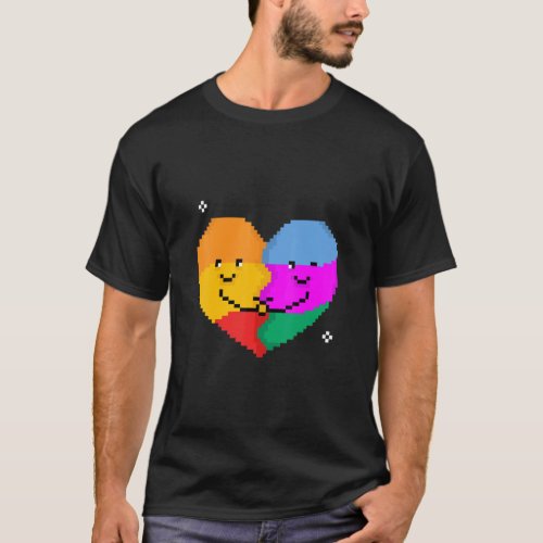 Hugging Heart Lgbtq Gay Rights Proud Pride Rainbow T_Shirt