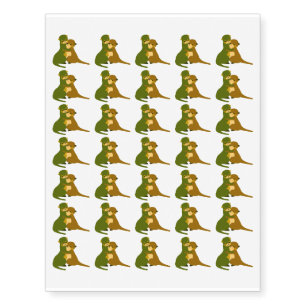 Hugging Otter Love Animal Design Temporary Tattoos