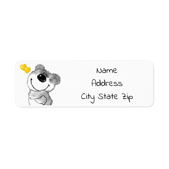 ***HUGGING TEDDYBEAR WITH LOVE*** ADDRESS LABEL (Front)