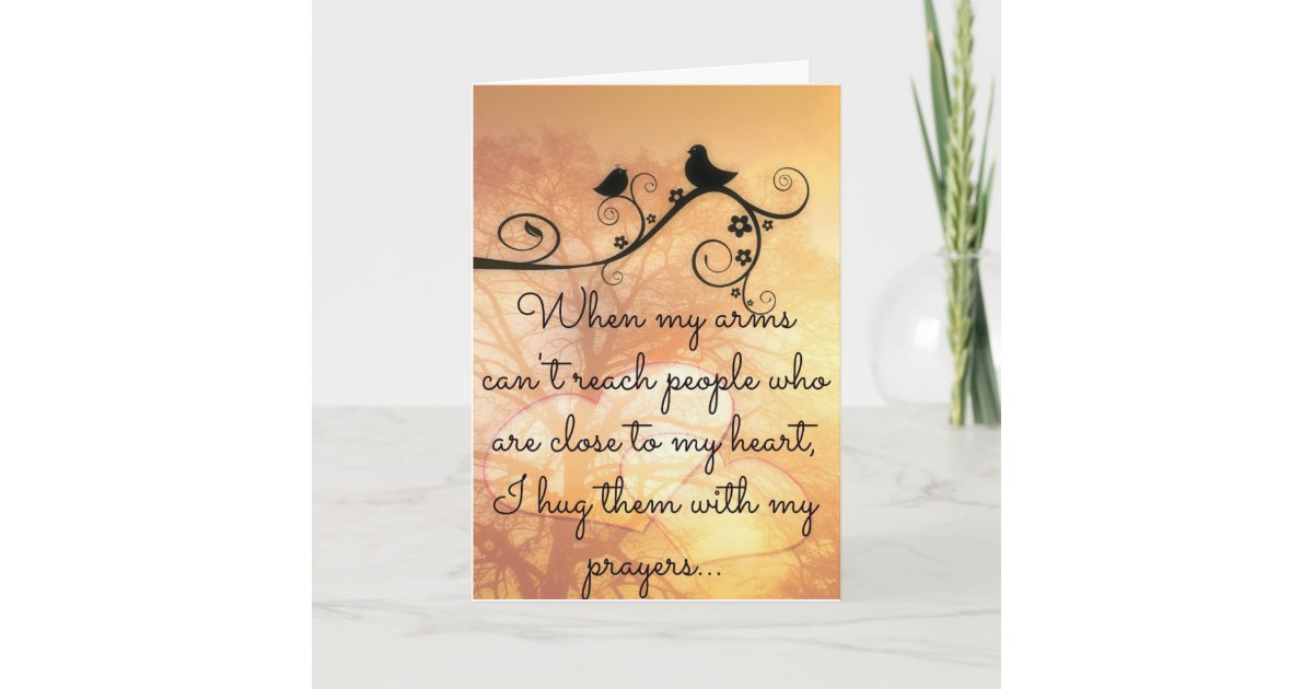 Hugging You With My Prayers Card | Zazzle.com