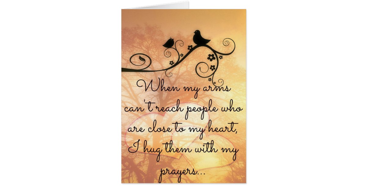 Hugging You With My Prayers Card | Zazzle.com