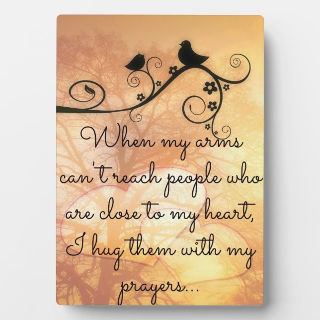 Hugging You With My Prayers Plaque (Front)