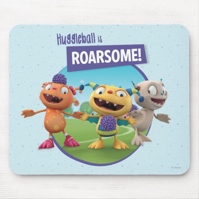 Huggleball is Roarsome! Mouse Pad (Front)