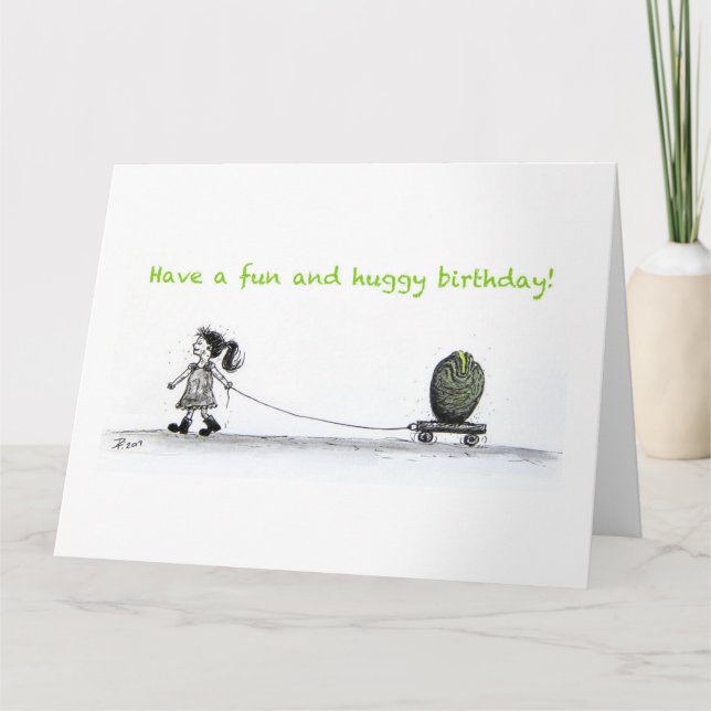 Huggy birthday card (Front)