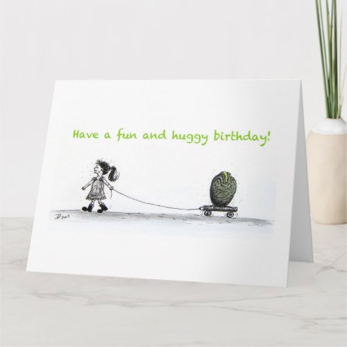 Huggy birthday card