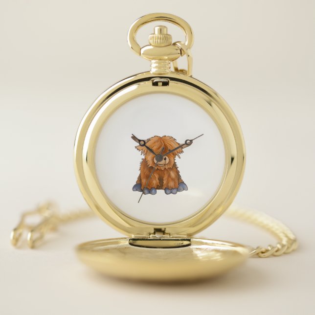 Huggy Harry - Part of my Fluffy Friends Series Cla Pocket Watch (Inside)