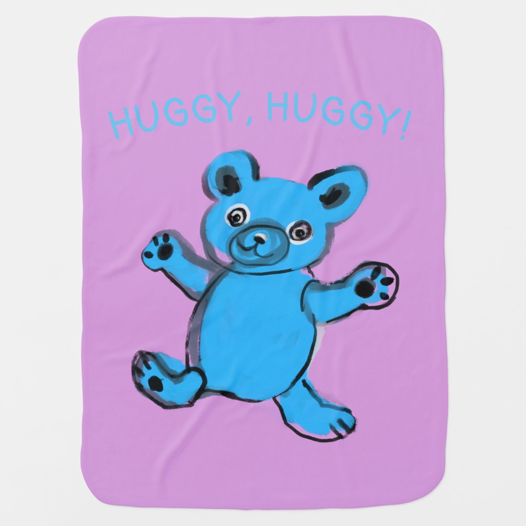 huggy, huggy, teddy bear baby blanket Zazzle