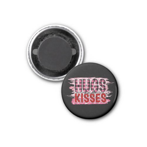 Hugh and Kisses black backgrounds Magnet