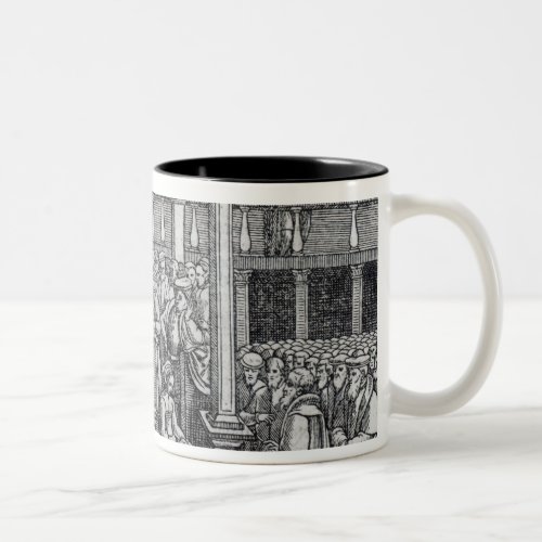 Hugh Latimer  Preaching before King Edward VI Two_Tone Coffee Mug