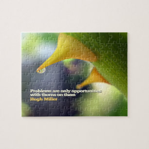 Hugh Miller Inspirational Quote "Opportunities" Jigsaw Puzzle