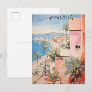 Hugharda Egypt ravel City Painting Aesthetic Postcard