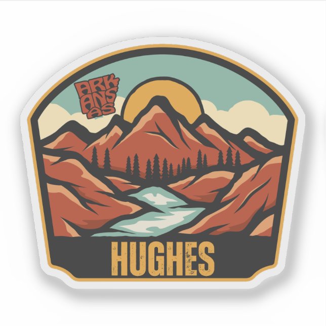 Hughes, Arkansas  Sticker (Front)