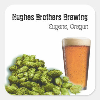 Hughes Brothers Brewing 1 Square Sticker