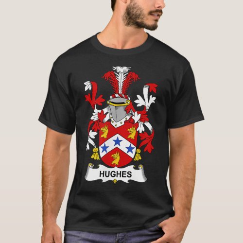 Hughes Coat of Arms Family Crest  T_Shirt