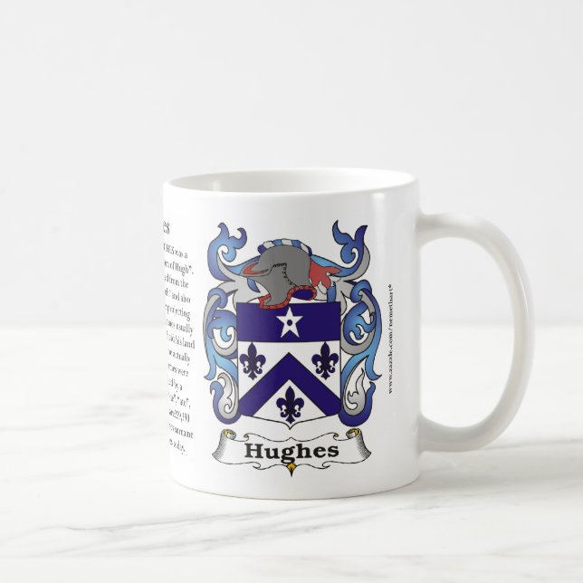 Hughes Family Coat of Arms Mug (Right)