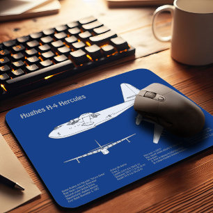 Hughes H-4 Hercules Spruce Goose - Airplane Plans Mouse Pad