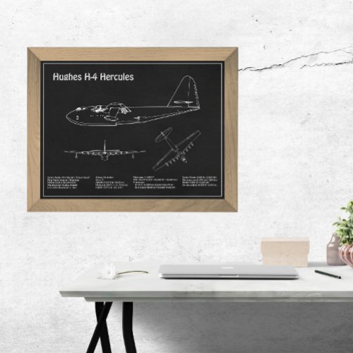 Hughes H_4 Hercules Spruce Goose _ Airplane Plans  Photo Print