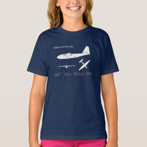 Hughes H_4 Hercules Spruce Goose _ Airplane Plans  T_Shirt