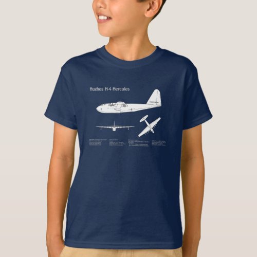 Hughes H_4 Hercules Spruce Goose _ Airplane Plans  T_Shirt