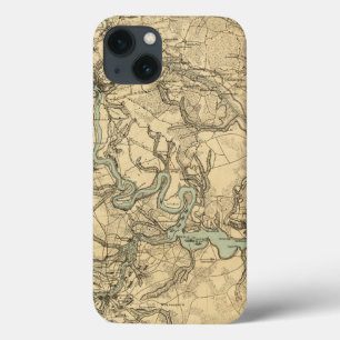 Hughes Military Map Of Richmond and Petersburgh iPhone 13 Case