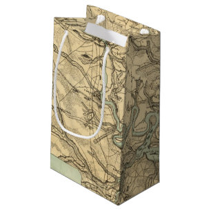 Hughes Military Map Of Richmond and Petersburgh Small Gift Bag