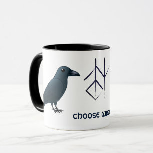 'Huginn & Muninn' wise Odin's ravens Mug