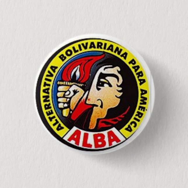 HUGO CHAVEZ BOLIVARIAN SOCIALIST PINBACK BUTTON (Front)