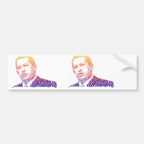 Hugo Chavez _ Hugo in Words style Bumper Sticker