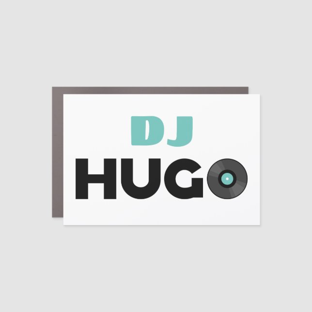 Hugo DJ Car Magnet (Front)