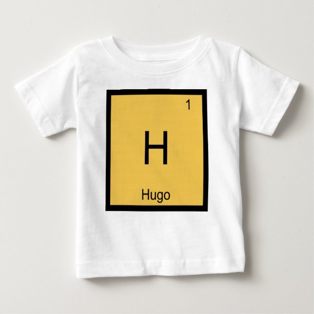Hugo  Name Chemistry Element Periodic Table Baby T-Shirt (Front)