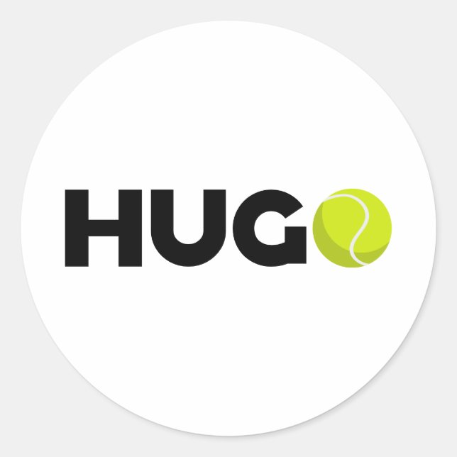 Hugo Tennis Classic Round Sticker (Front)