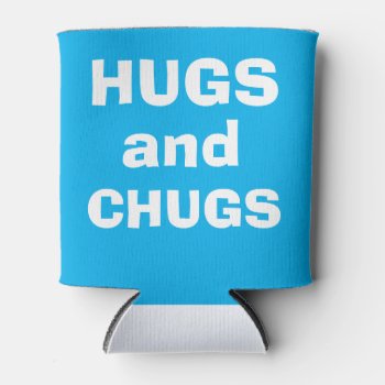 Hugs And Chugs Can Coolers  Baby Shower Can Cooler by MoeWampum at Zazzle