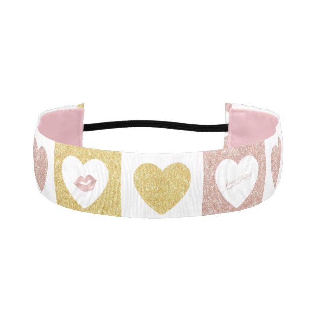 Hugs and kisses athletic headband (Front)