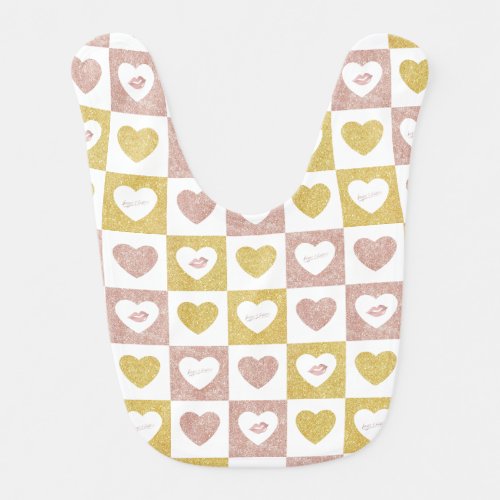 Hugs and kisses  baby bib