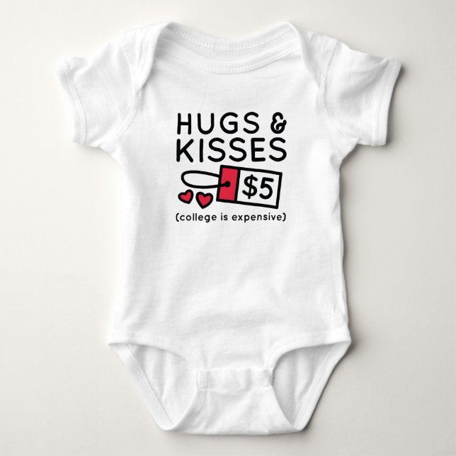 Hugs And Kisses Baby Bodysuit (Front)
