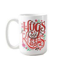 Hugs and Kisses Ceramic Mug — Floral