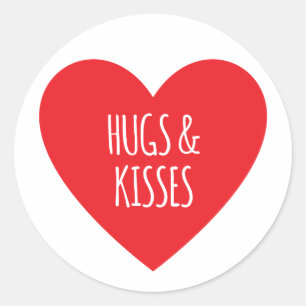 Hugs and Kisses Classic Round Sticker