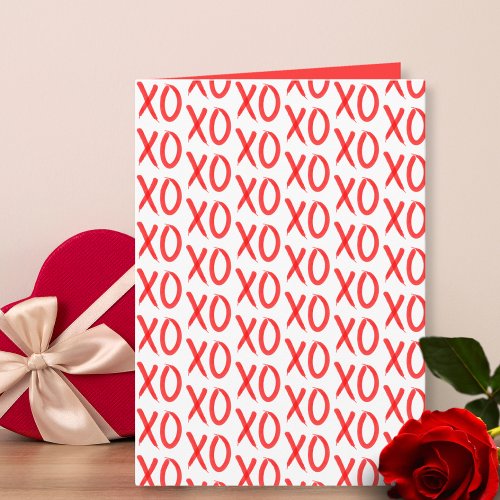 Hugs and Kisses Custom Text Valentines Card