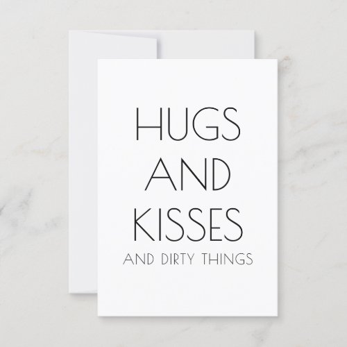 Hugs and Kisses  Dirty things funny Valentines Invitation