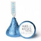 Hugs and Kisses Dusty Blue Hershey's Candy Favors