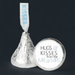 Hugs and Kisses Dusty Blue Hershey's Candy Favors<br><div class="desc">These mouthwatering little drops of goodness have been putting a smile on people’s faces since 1907, over one hundred years of sugary sweetness! Sprinkle Hershey®'s Kisses® on tables to add sparkle to your occasion or arrange Kisses® in unique vases or bowls and use them as centerpieces. However, if you choose...</div>