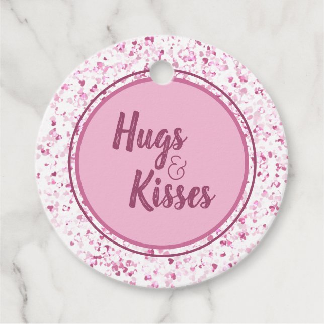 Hugs and Kisses Favor Tags (Front)